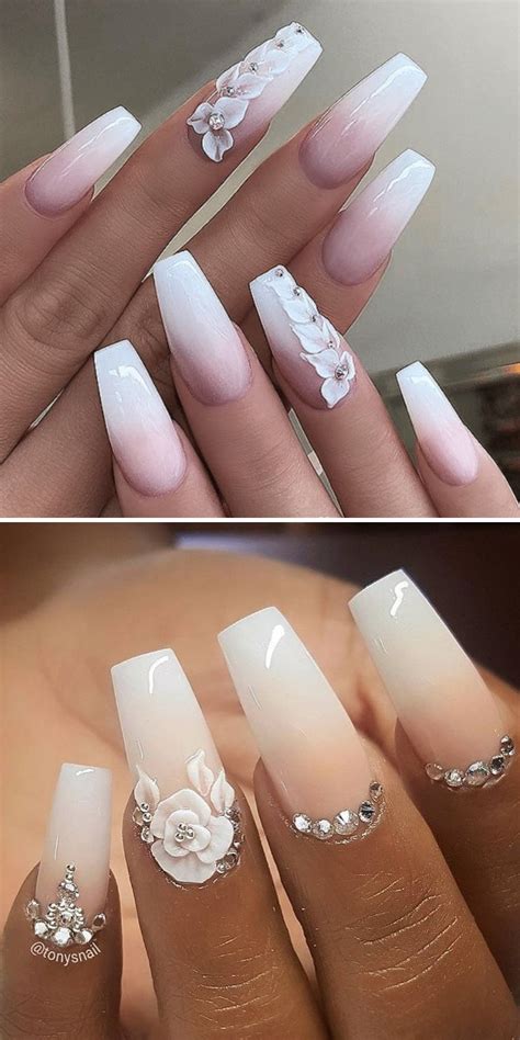 acrylic nails wedding designs